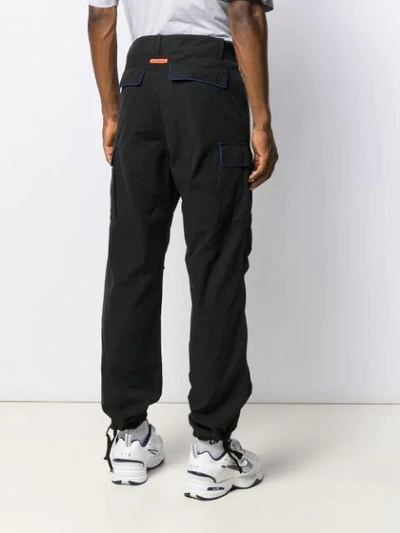 Shop Heron Preston Flap Pocket Trousers - Black
