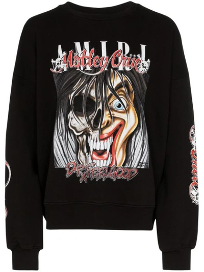 Shop Amiri Mötley Crue Graphic Print Sweatshirt In Black