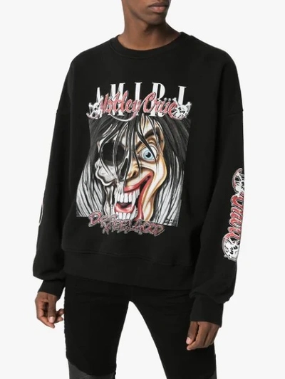 Shop Amiri Mötley Crue Graphic Print Sweatshirt In Black