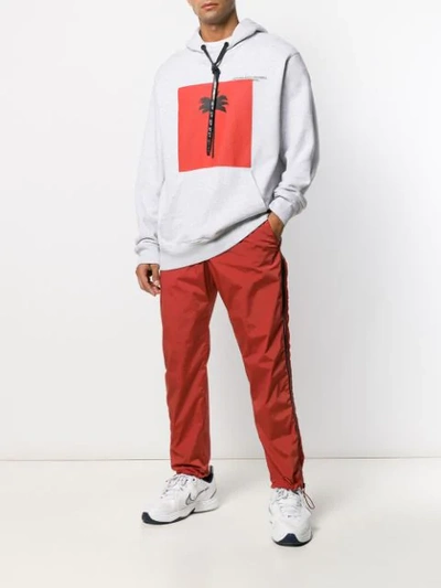 Shop Heron Preston Side Zipped Trousers In Red