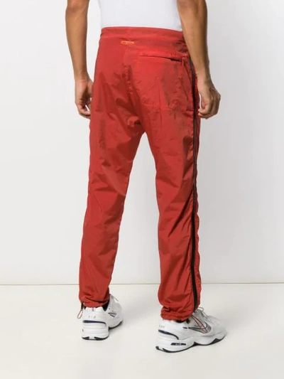 Heron Preston Side Zipped Trousers In Red