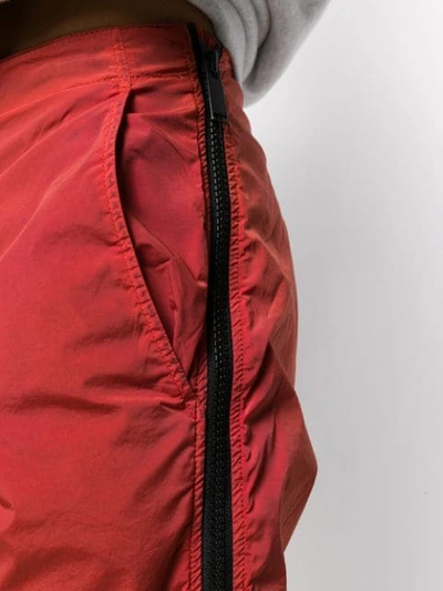 Heron Preston Side Zipped Trousers In Red