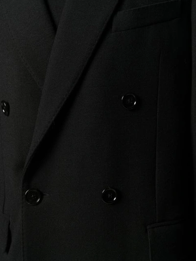 Shop Dolce & Gabbana Double-breasted Midi Coat In Black