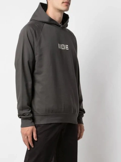 Shop Iise Logo Jersey Hoody In Grey