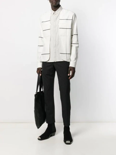 Shop Haider Ackermann Double Layer Striped Shirt In 001 White