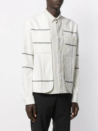 Shop Haider Ackermann Double Layer Striped Shirt In 001 White