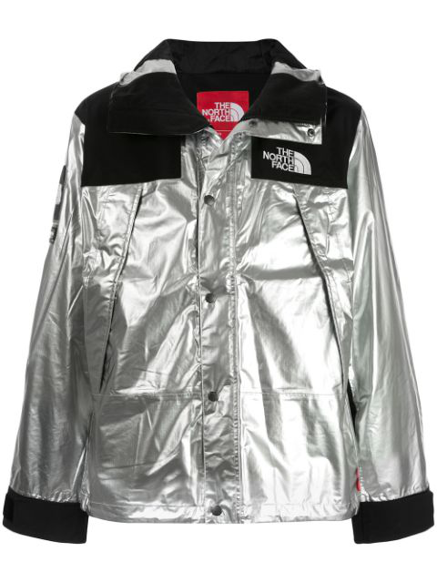 supreme the north face metallic mountain parka silver