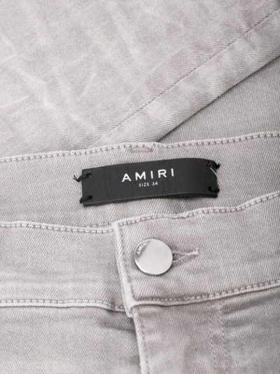 Shop Amiri Mx1 Skinny Jeans In Grey