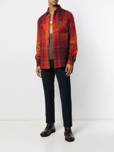 Shop Missoni Long Sleeved Shirt In Red