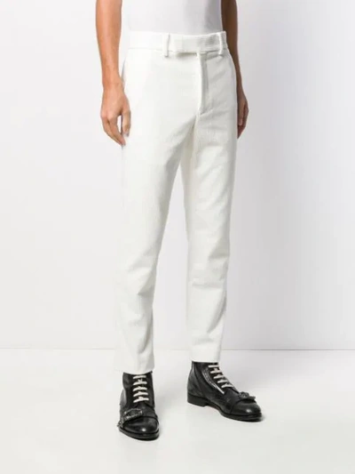 Shop Haider Ackermann Cropped-cordhose In White