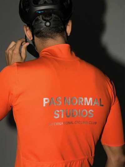 Shop Pas Normal Studios Defend Front-zip T-shirt In Red