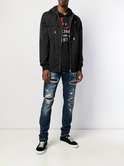 PHILIPP PLEIN DESTROYED JEANS - 蓝色