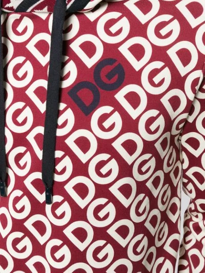 Shop Dolce & Gabbana Dg King Hoodie In Red