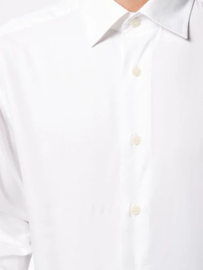 Shop Etro Longsleeved Buttoned Shirt In White