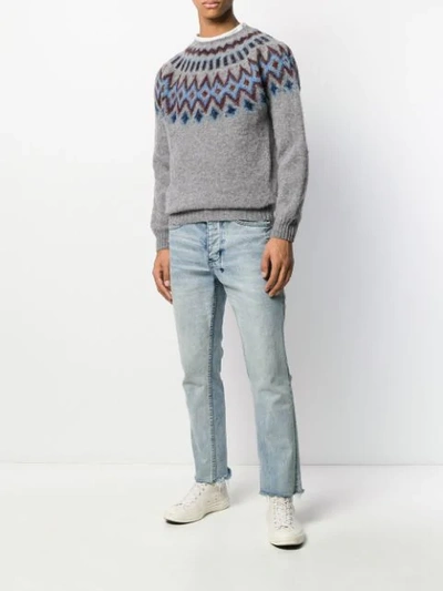 Howlin' Future Fantasy Fair Isle Sweater In Grey