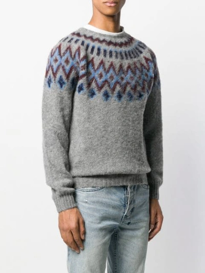 Howlin' Future Fantasy Fair Isle Sweater In Grey
