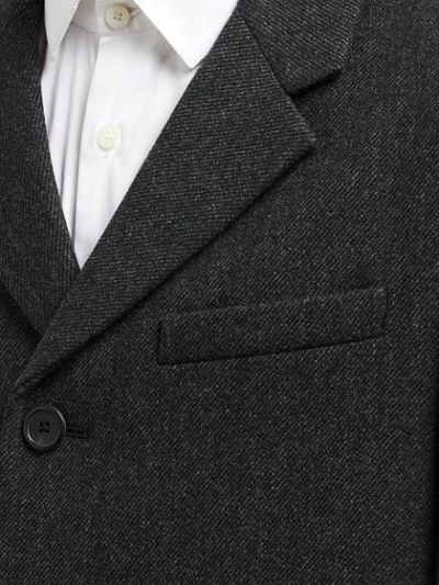 Prada Button-front Coat In Black