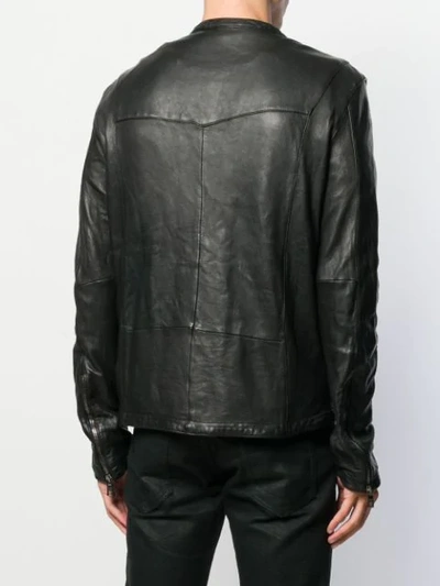 Shop Giorgio Brato Full Zip Biker Jacket In Black