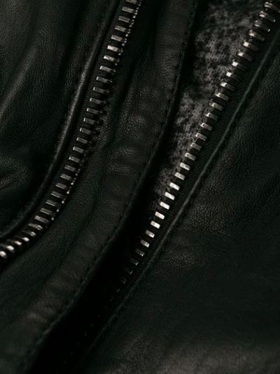 Shop Giorgio Brato Full Zip Biker Jacket In Black