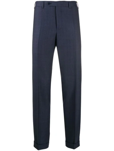 Shop Canali Tailored Trousers In Blue