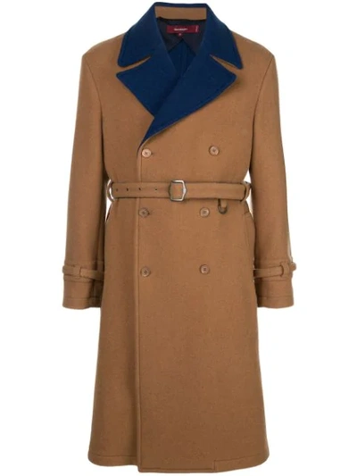 Shop Sies Marjan Emerson Two-tone Coat In Brown