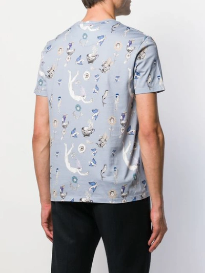 Shop Etro Fish Print T-shirt - Blue