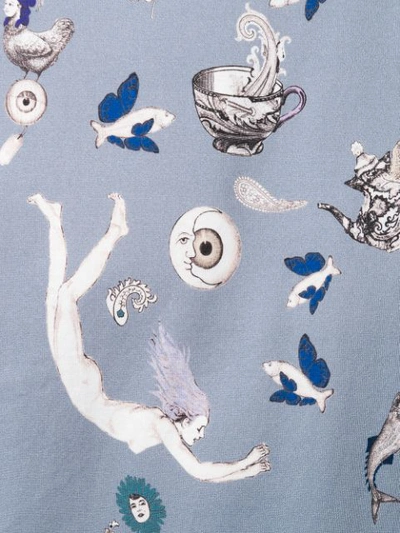Shop Etro Fish Print T-shirt - Blue