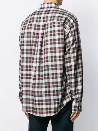 Shop Dsquared2 Plaid Long-sleeve Shirt In White