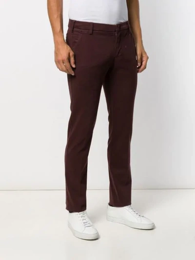 Shop Entre Amis Slim-fit Chino Trousers In Red