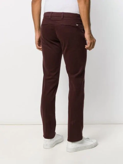 Shop Entre Amis Slim-fit Chino Trousers In Red