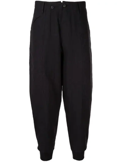 Shop Ziggy Chen Drop-crotch Trousers In Black