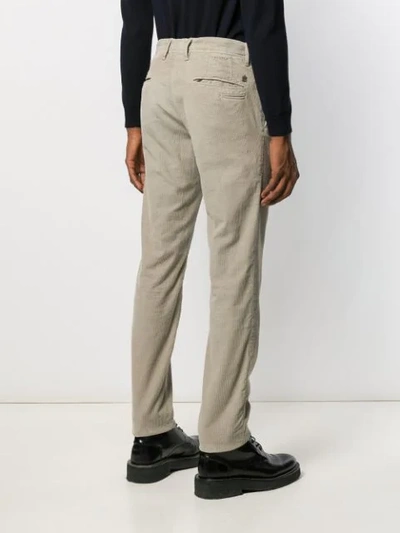 Shop Incotex Straight-leg Corduroy Trousers In Neutrals