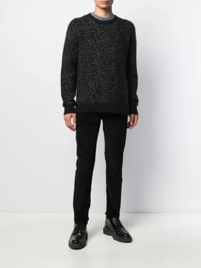 Shop John Varvatos Knitted Jumper In Black