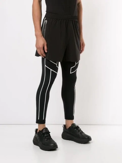 Shop Blackbarrett Panelled Stretch Fit Leggings In Black