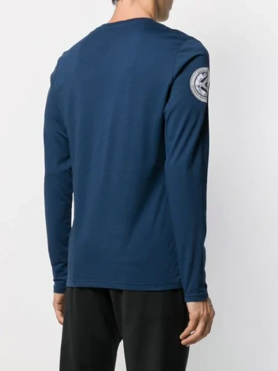 Shop Alpha Industries Long Sleeve Nasa Sweater In Blue