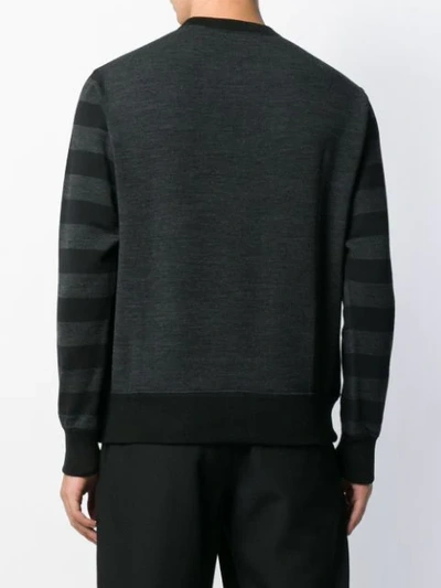 Shop Junya Watanabe Striped Sweater In Black