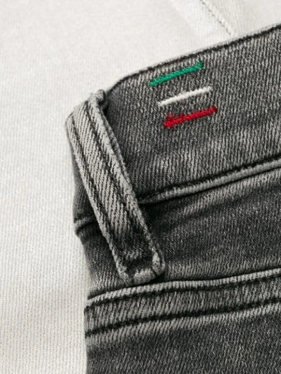 Shop Diesel Two Tone Slim-fit Jeans In Grey