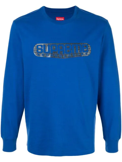 blue supreme long sleeve shirt