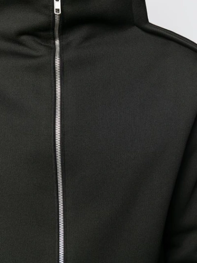Shop Maison Margiela High Collar Zip-up Sweatshirt In Black