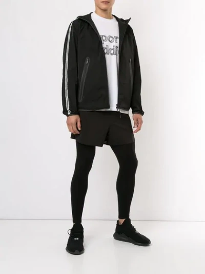 Shop Blackbarrett Logo-print Hoodedjacket In Black