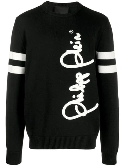 Shop Philipp Plein Signature Sweatshirt In Black