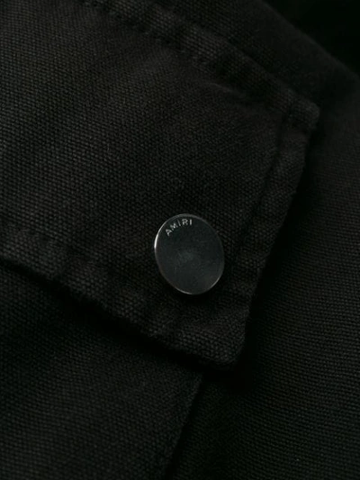 Shop Amiri Full-length Hooded Fur Parka Coat In Blk Black