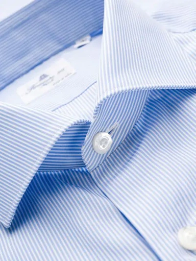 Shop Finamore 1925 Napoli Button Down Shirt In Blue