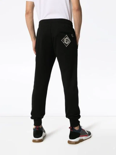 Shop Dolce & Gabbana Straight Leg Track Pants - Black