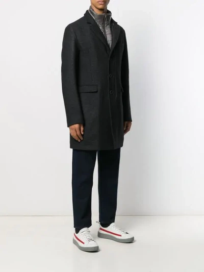 HERNO BUTTON-FRONT COAT 