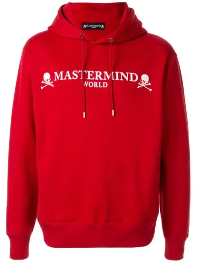 Shop Mastermind Japan Skull Logo Hoodie In Red