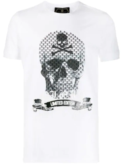 Shop Philipp Plein Skull Print T-shirt - White