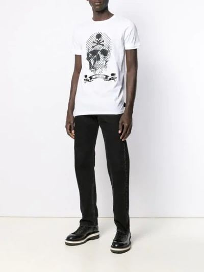 Shop Philipp Plein Skull Print T-shirt - White