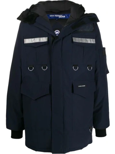 Shop Junya Watanabe X Canada Goose Padded Coat In Blue