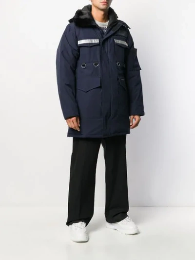 Shop Junya Watanabe X Canada Goose Padded Coat In Blue